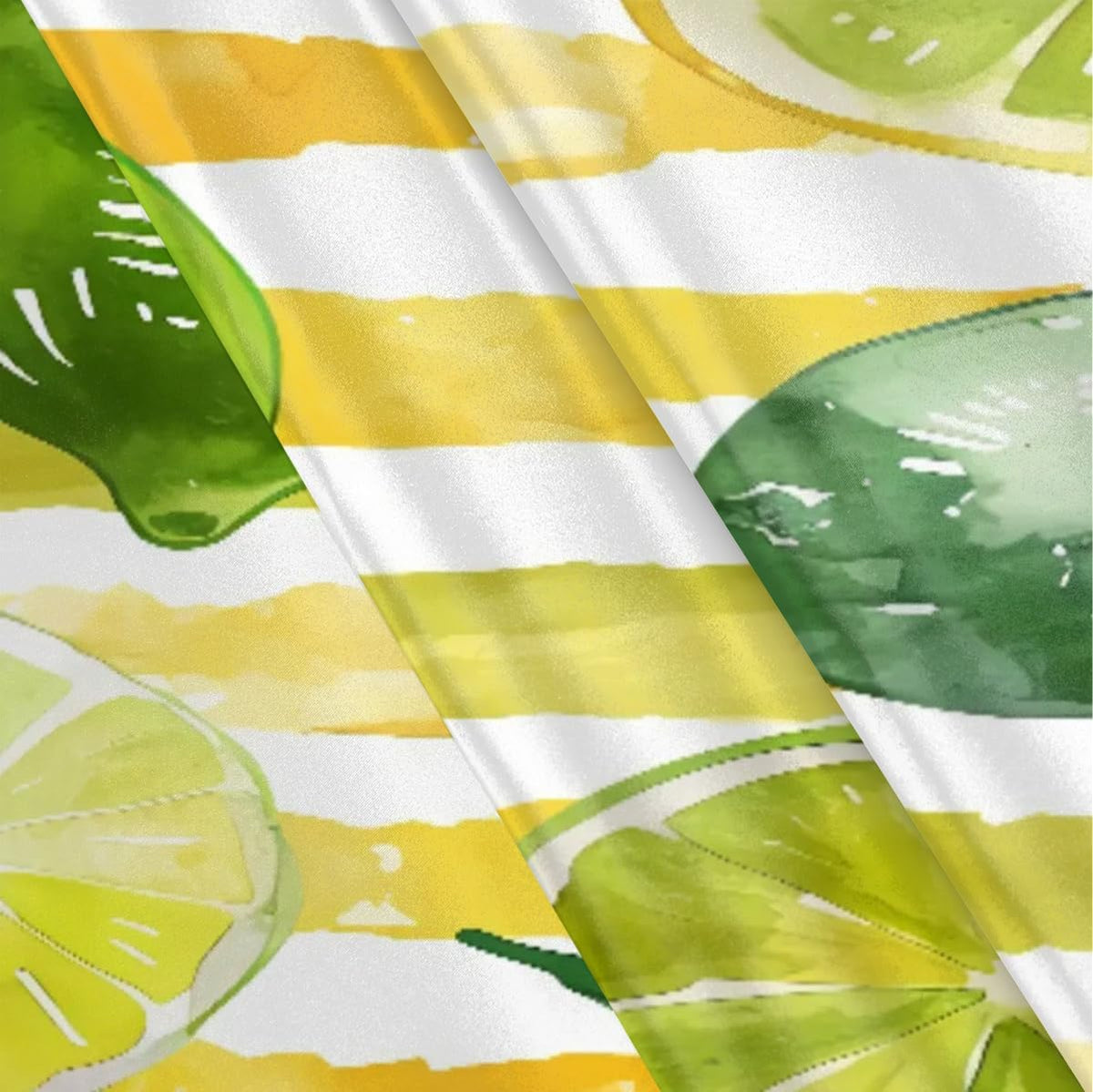 Yellow Striped Lemon Satin Pillowcase for Hair and Skin Pillow Cases Queen Size Soft Cooling Satin Pillow Covers with Zipper for Men Women 20x30 Inches